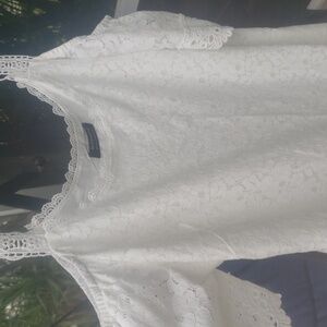 🤍Eyelet Lace White Dress XL